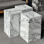 Luxury Marble Side Table, Square End Table - Image 8