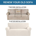 H.VERSAILTEX Stretch Couch Cover 2 Cushion Sofa Loveseat Slipcover|Sofa Cover - Image 6