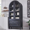 IFGET 71" Tall Arched Kitchen Pantry Cabinet, Wood Kitchens Storage Cabinets by IFGETEnrichYourLivingSpace