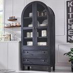 IFGET 71" Tall Arched Kitchen Pantry Cabinet, Wood Kitchens Storage Cabinets by IFGETEnrichYourLivingSpace