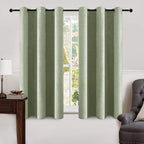 MIULEE 100% Blackout Linen Curtains by MIULEE
