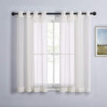 NICETOWN Voile Sheer Texture Beige Window Curtains 45 inch Length, Grommet Chic by NICETOWN
