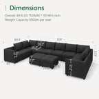 HONBAY Modular Sectional Sofa Sleeper Couch - Image 2