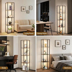 Corner Shelf with Lights, 5-Tier Display Shelf Curio Cabinet, 3 Color Dimmable - Image 7