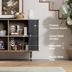 47''W x 32''H Black Buffet Sideboard Cabinet - Image 7