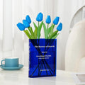 Puransen Blue Book-Shaped Vase for Flowers by Puransen