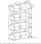 Furinno TURN-N-TUBE 4-Tier Display Shelf, Storage Shelves, Book Shelf, Open - Image 2