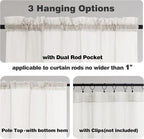 Chyhomenyc Ivory Sheer Curtains 72 Inches Long 2 Panels Set - Image 5