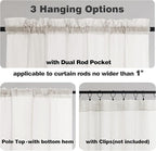 Chyhomenyc Ivory Sheer Curtains 90 Inches Long 2 Panels, Light Filtering Ivory - Image 3
