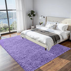 8x10 Fluffy Shag Area Rugs for Living Room Bedroom: Soft Carpet Purple | - Image 3