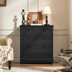 Joaxswe Farmhouse 5 Drawer Dresser - Image 4