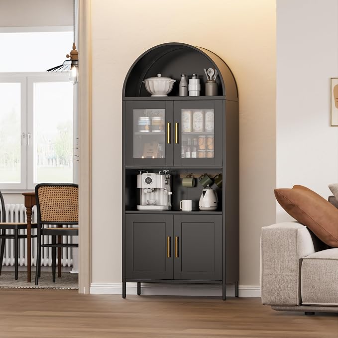 VEXPOR 73" Tall Arched Kitchen Pantry Cabinet - Image 7