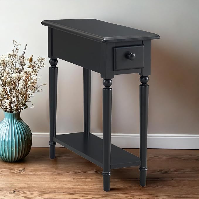 Coastal Solid Wood Narrow End Table - Image 2