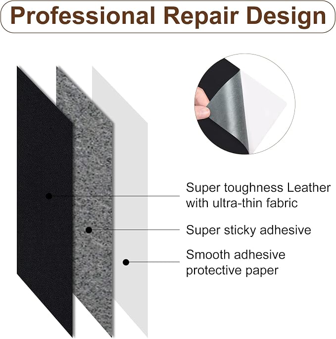 Numola Leather Repair Patch 8×11 inch Self-Adhesive Leather Repair Tape - Image 3