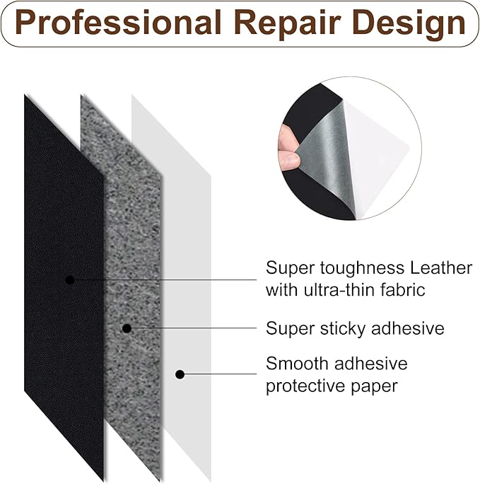 Numola Leather Repair Patch 3×4 inch Self-Adhesive Leather Repair Tape - Image 3