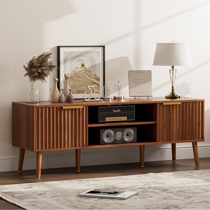 LCRBOL TV Stand for Living Room, Mid Century Modern Entertainment Center for by Unknown