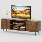 JUMMICO TV Stand for 65 Inch TV, Mid Century Modern TV Stand, Entertainment - Image 8