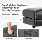 Furmax Waiting Room Chairs Faux Leather Office Guest Chair, 59.6 Inches - Image 4