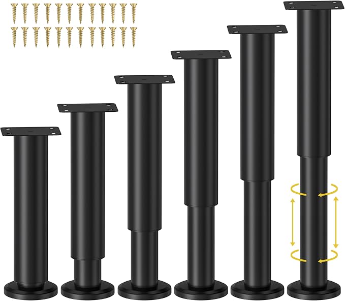 Wlrrcwdttc 6 Pcs Adjustable Height Bed Support Legs by Wlrrcwdttc