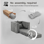Welnow Folding Sofa Bed with Pillow, Convertible 2-in-1 Sleeper Chair - Image 8