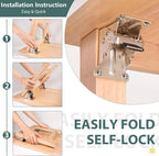 4 Pack Folding Brackets, Self-Lock Hinge - Image 3