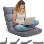Folding Floor Gaming Chair 14-Poistion Cushioned Adjustable Floor Lazy Sofa - Image 4