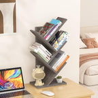 SHEEPAM 5 Tier Tree Book Shelf, Small Desktop Bookshelf - Image 2