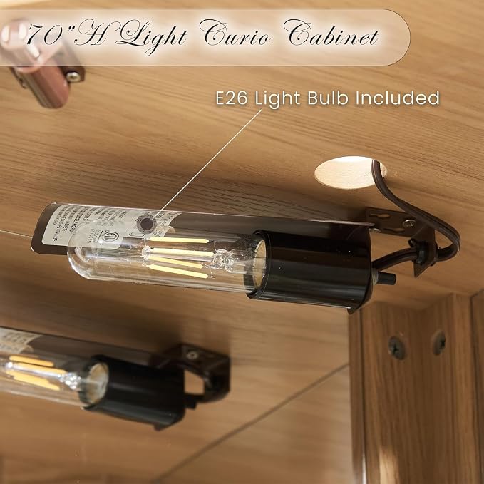 Anwick Corner Display Curio Cabinets - Image 4