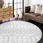 Lahome Moroccan Circle Rug 6Ft Washable Large Round Area Rugs - Image 8