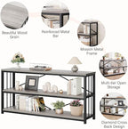 LVB Extra Long 3-Tier Sofa Table, Industrial Console Table - Image 4