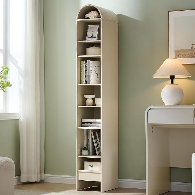 IFGET 67" Tall Arched Bookshelf, 8 Tiers Arch Bookcase by IFGETEnrichYourLivingSpace