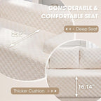 Hobestluk Modular Sectional Sofa Couches L-Shape Couch 3 Seat Modular Sofa - Image 5