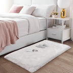 SERISSA 2x4 Fluffy White Faux Sheepskin Shaggy Rug - Image 2