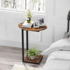 Hosfais Small Side Table Set of 2, C-Shaped Wood Sofa End Table - Image 6