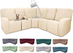 100% Waterproof Sectional Recliner Couch Covers by ROFASVCO