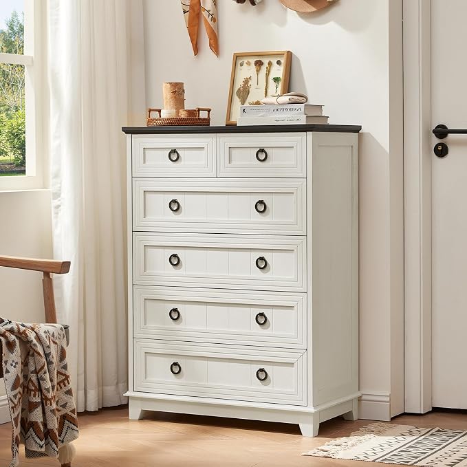 Joaxswe Farmhouse 6 Drawer Dresser - Image 5