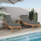 Chaise Lounge Cushions Outdoor, 4 Adjustable Ties Lounge Chair Cushions - Image 7