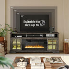 70" Farmhouse TV Stand with 36" Fireplace - Image 7