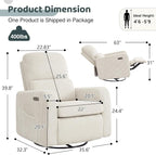 Swivel Rocker Recliner, Oversized Power Recliner Glider - Image 2