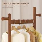Solid Wood Coat Rack Freestanding Clothing Rack - Image 4