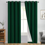 Yakamok Dark Green 100% Blackout Curtains 84 Inches Long 50" Wide 2 Panels | by Yakamok
