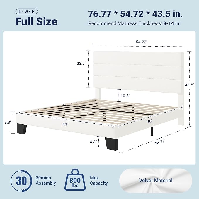 Allewie Full Size Platform Bed Frame - Image 2