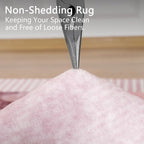 Ompaa Living Room Rug 5x8 Pink Area Rug Machine Washable Rug Non Slip Indoor - Image 5