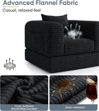 SYFERLORY Versatile 2 in1 Armchair Accent Chair Couch Convertible Boneless - Image 5