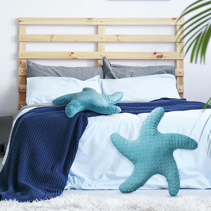 Fumete Starfish Pillow Beach Starfish Shaped Throw Pillows 20'' Stuffed Animal - Image 5