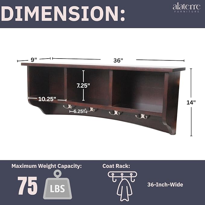 Shaker Cottage Wall-Mounted Coat Rack - Image 3