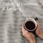 BEDELITE Ribbed Fleece Throw Blanket - Image 4