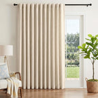 INOVADAY Extra Wide 100% Blackout Linen Curtain by INOVADAY