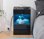 HOMMPA Set of 2 Open Shelf LED Nightstands - Image 8