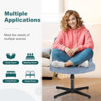 OLIXIS Criss Cross Legged Chairs Armless No Wheels Wide Seat Height Adjustable - Image 5